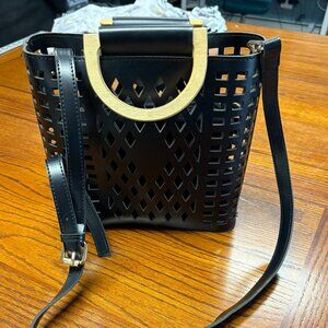 Joy Susan Madison Cut out Tote - like new w/liner